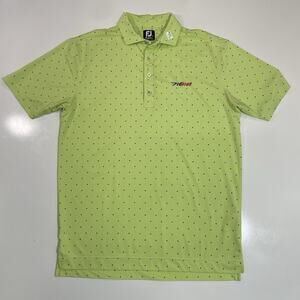TITLEIST FOOTJOY POLO GOLF SHIRT MEN’S XL GREEN GEOMETRIC PERFORMANCE ACTIVEWEAR